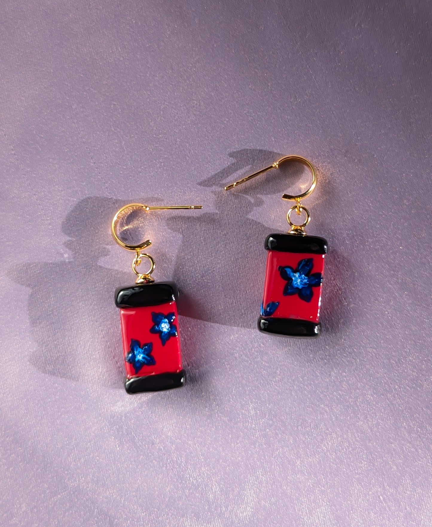 Ornate Earrings (Red)